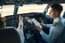 Airline pilots at work