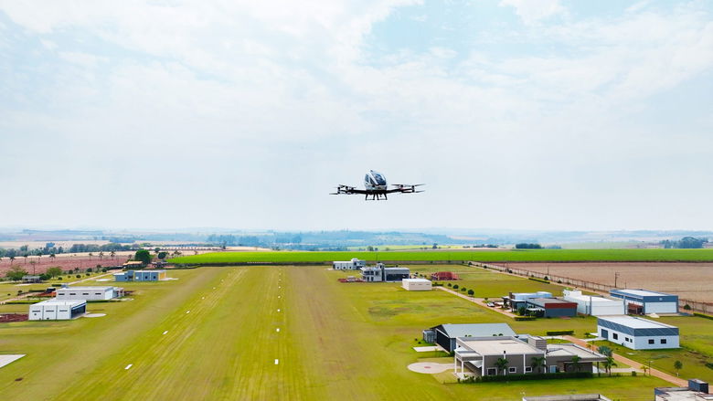 EHang electric eVTOL air taxi Brazil